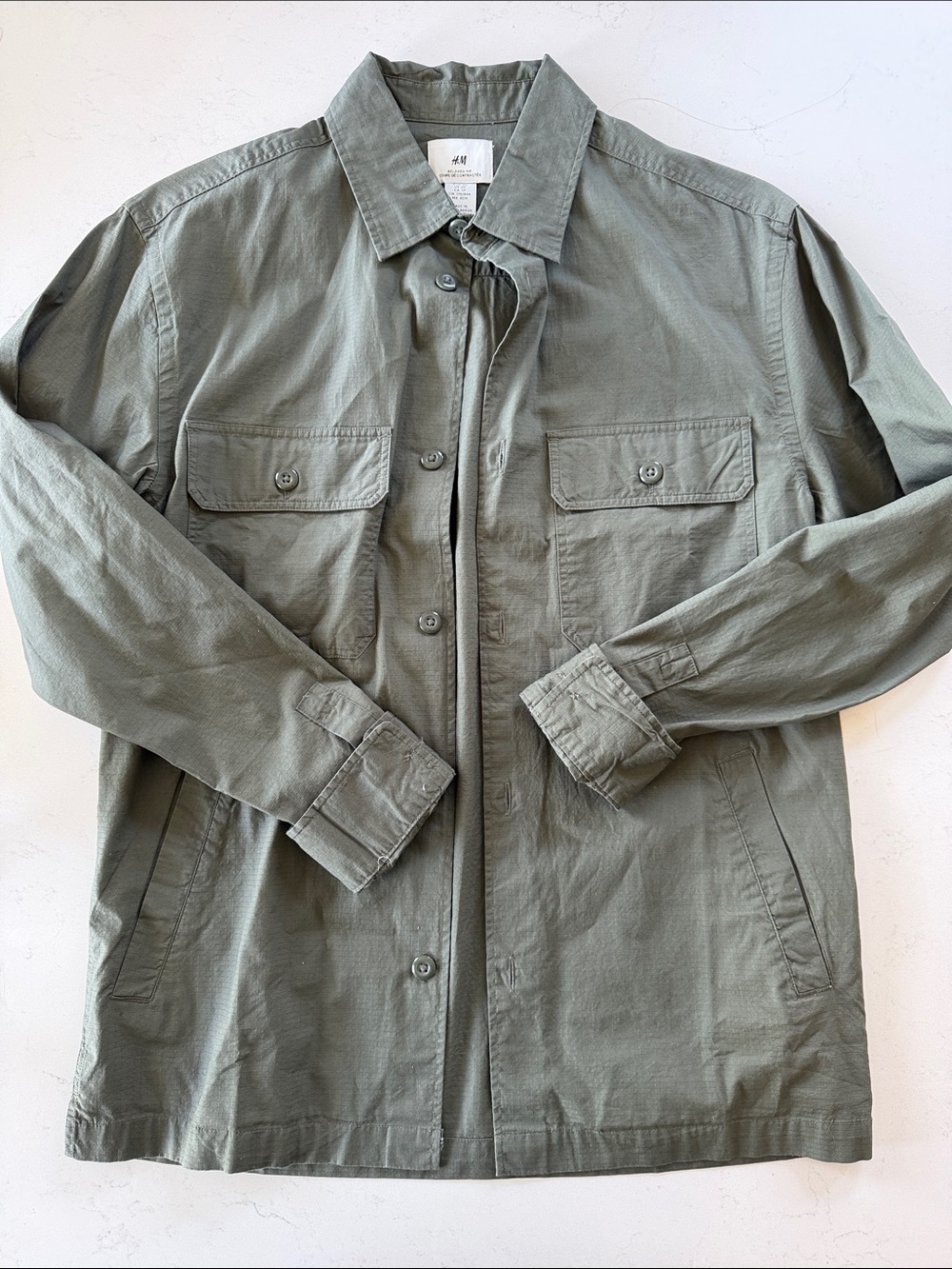 H&M Men's Military Field Jacket in Olive